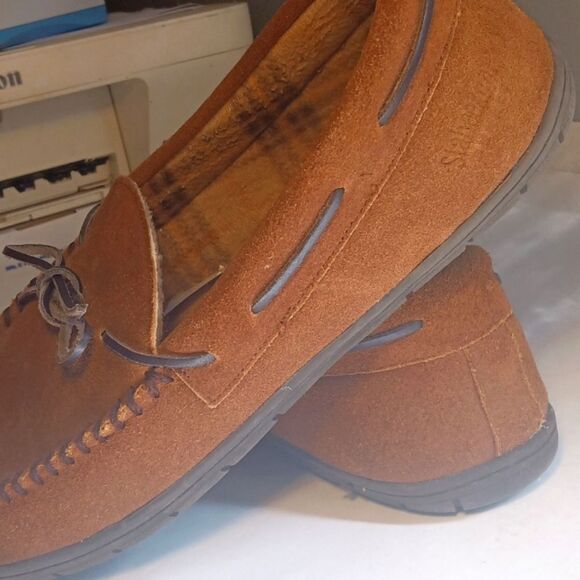 Staheekum Men\'s Flannel Lined Suede Sierra Moccasin Slippers Sz 13